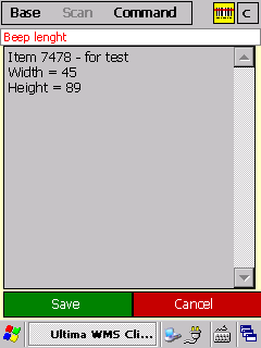 PDA Goods Dimensions Measurement